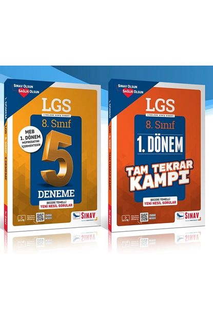Sinav Yayinlari 8 Sinif Lgs 1 Donem Cozumlu Tam Tekrar Kampi Cozumlu 5 Deneme Trendyol