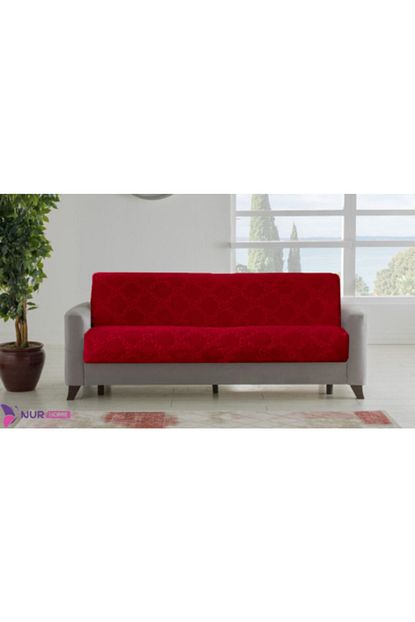 nur home lastikli koltuk ortusu gofraj kumas kirmizi fiyati yorumlari trendyol