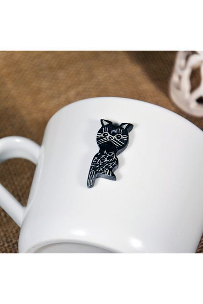 el yapimi ugurlu kedi kolye ucu