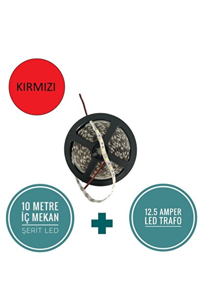 Amberled Serit Led 3 Cipli Ic Mekan Kirmizi 10 Metre 12v 12 5 Amper 150 Watt Led Trafo Trendyol