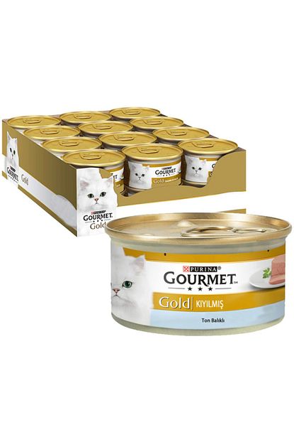 purina gourmet gold kiyilmis ton balikli kedi yas mama 85 gr 24 lu paket fiyati yorumlari trendyol