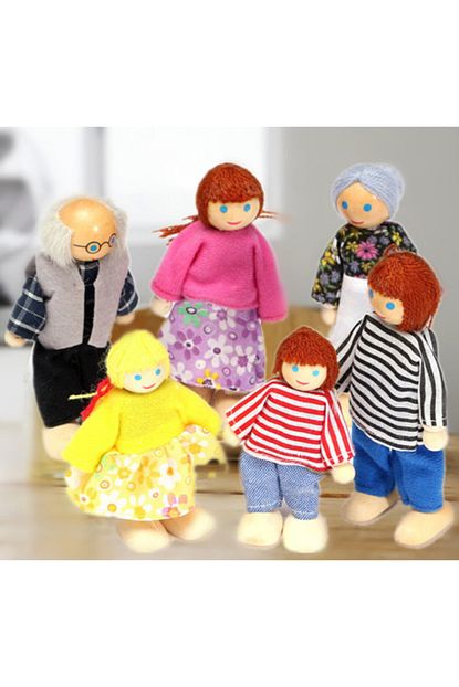 hormiga 6li ahsap minyatur aile bebek kukla seti fiyati yorumlari trendyol