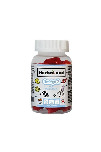 herbaland kids omega 3 with 30 tablet