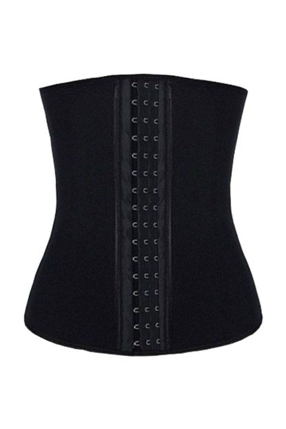 elite gobek bolgesi icin toparlayici ve sikilastirici etkili pamuklu orme celik balenli siyah latex korse fiyati yorumlari trendyol