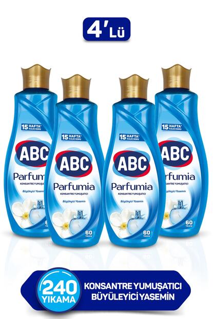 Abc Parfumia Buyuleyici Yasemin Konsantre Yumusatici 1440 Ml 4 Lu Seti Fiyati Yorumlari Trendyol
