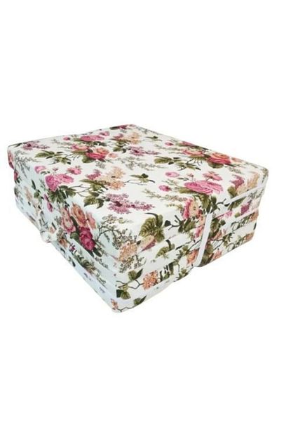 intoku katlanir yer yatagi sunger yatak katlanir yatak tek kisilik 80x180 ingiliz gulu desen fiyati yorumlari trendyol