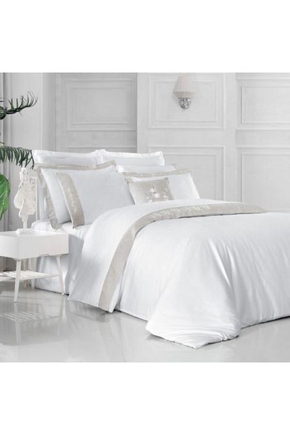 Sarev Mikonos Pamuk Saten Nevresim Kingsize 4 Yastik V1 Trendyol