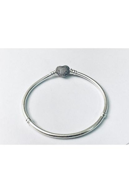 My Story Pandora Charm Uyumlu Pave Tasli Kalp Gumus Charm Bileklik Trendyol