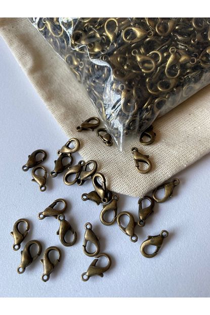 Hedef Bijuteri Antik Sari Renk Metal 502 Papagan Kilit Armut Istakoz Klips 250 Adet Trendyol