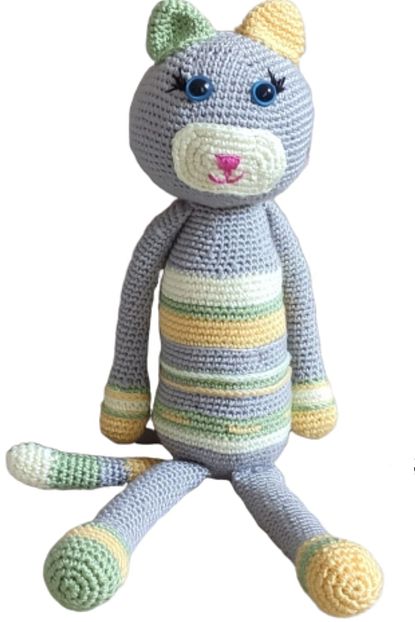Nesliworld Gri Sevimli Kedi Amigurumi Oyuncak Trendyol