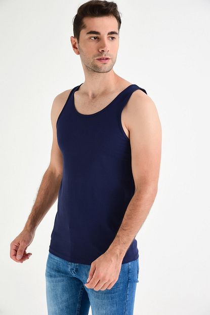 Dynamo Erkek Lacivert Askili T Shirt Atlet Trendyol