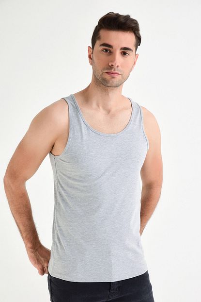 Dynamo Erkek Gri Askili T Shirt Atlet Trendyol