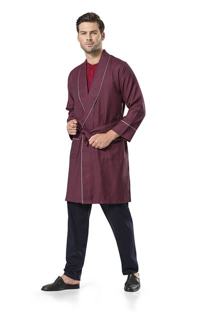 Pierre Cardin Erkek Penye Uzun Kol Kisa Kol Pijama Ve Robdosambr Ceyiz Seti 5590 Trendyol