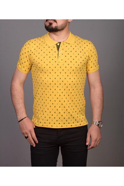Marjinal Erkek Sari Polo Yaka Tisort Trendyol
