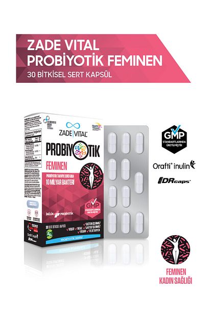 Zade Vital Feminen Probiyotik 30 Bitkisel Kapsul Blister Trendyol