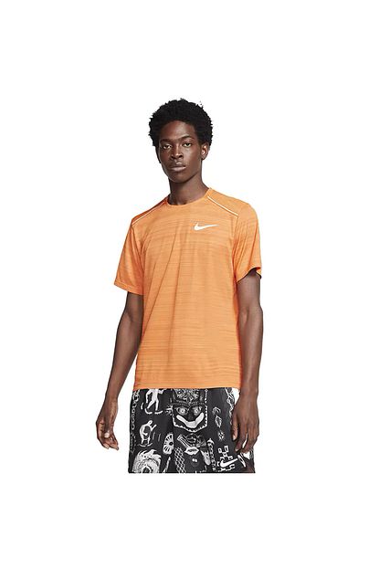 Nike Erkek Turuncu Dri Fit Miler Kosu T Shirt Aj7565 806 Trendyol