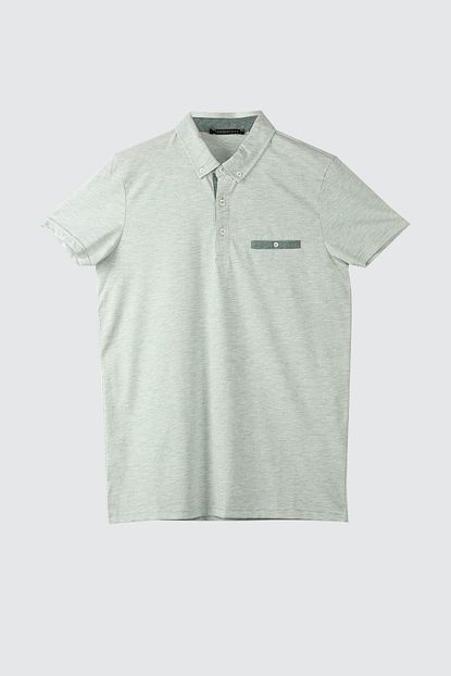 Trendyol Man Gri Erkek Gomlek Yaka Polo Yaka T Shirt Tmnss20po0051 Trendyol
