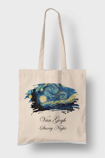 2k Dizayn Van Gogh Starry Night Tasarim Bez Canta Trendyol