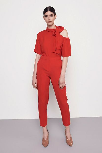 Machka Kadin Kirmizi Krep Havuc Pantolon Mw6190003013034 Trendyol