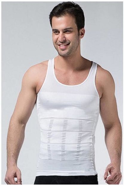 Miss Fit Erkek Beyaz Korse Atlet 26002 Trendyol