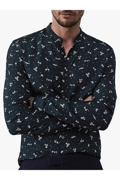 Reiss Erkek Yesil Dermont Yaz Cicek Desenli Gomlek Trendyol