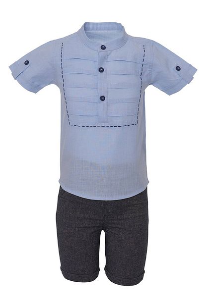 Acarkids Erkek Bebek Gomlek Sort Takim 6 18 Ay Trendyol
