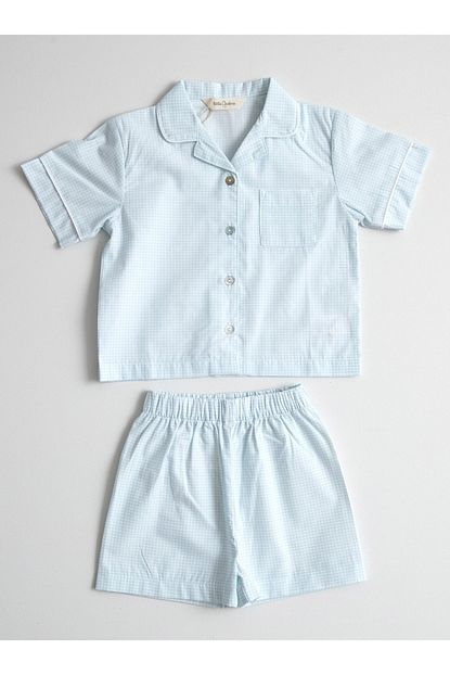 Chakra Artur Kisa Kollu Pijama Mavi Beyaz 1 2 Trendyol