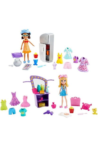 polly pocket parti paketi oyun seti pijama partisi temali polly ve shani bebekler dahil ggj54 ggj53 fiyati yorumlari trendyol