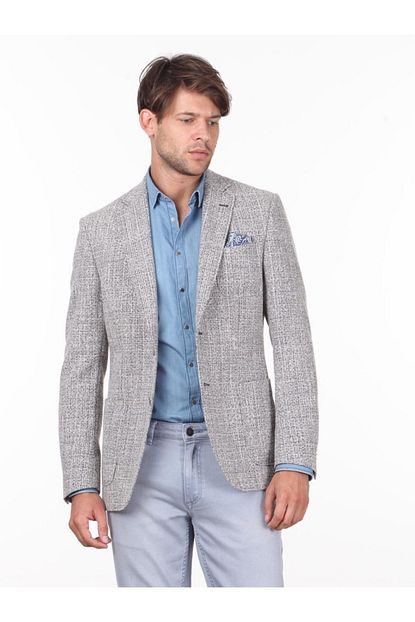Kip Erkek Vizon Desenli Dokuma Ceket Kp10119481 Trendyol