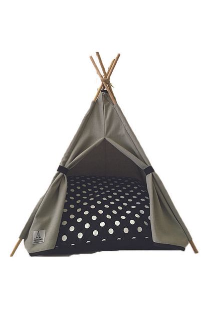 Teepee House 50 50cm Yatakli Gri Kedi Cadiri Trendyol