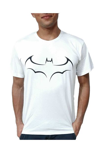 One Look Erkek Beyaz Batman Baskili Tisort Trendyol