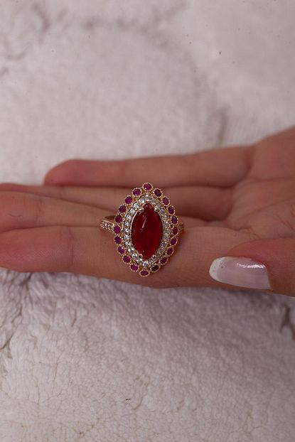 Ninova Silver Mekik Model Yakut Tasli Gumus Otantik Yuzuk Nnvslvr03337 Trendyol