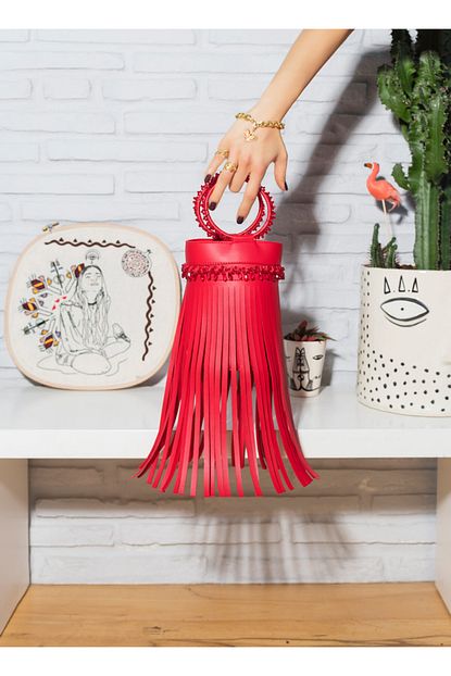 Zeynep Tosun Octopus Deri Puskullu El Cantasi Trendyol
