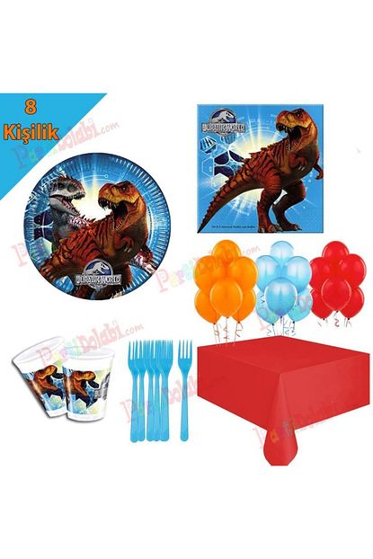 Partini Sec 8 Kisilik Dinazor Konseptli Dogum Gunu Partisi Jurassic World Trendyol