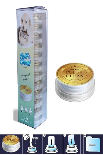 Pufai Puff Clean Dogal Kedi Kopek Temizleme Mendilleri 12 Kapsul Trendyol