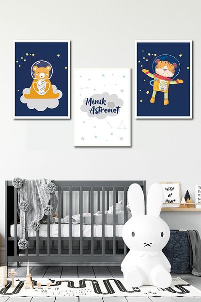 Bebek Dunyasi Butik Bebek Odasi Cocuk Odasi Tablo Seti Orta Boy 30x40 Trendyol
