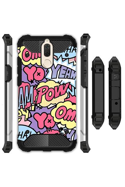 huawei mate 10 lite kilif desenli sert korumali zirh tank kapak hahaha big