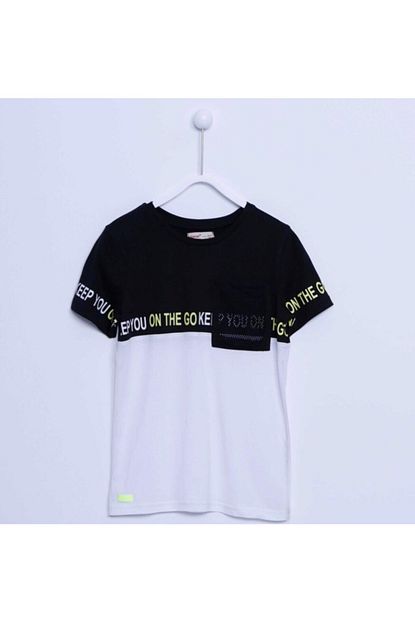 Threesisters File Cep Detayli Yazili Erkek Cocuk T Shirt Trendyol