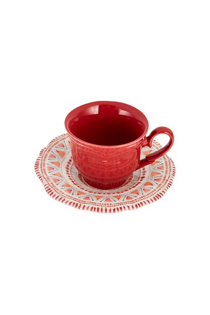Karaca Venda Red Tekli Cay Fincani Ve Tabagi 6li Trendyol