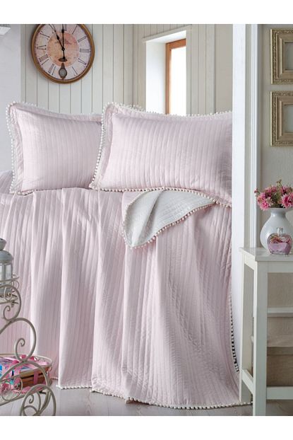 Evim Home Ponponlu Yatak Ortusu Set Tek Kisilik Trendyol