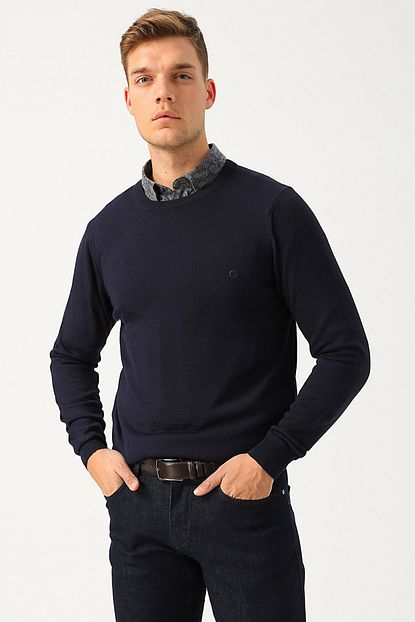 Cotton Bar Erkek Lacivert Kazak 503761228 Boyner Trendyol