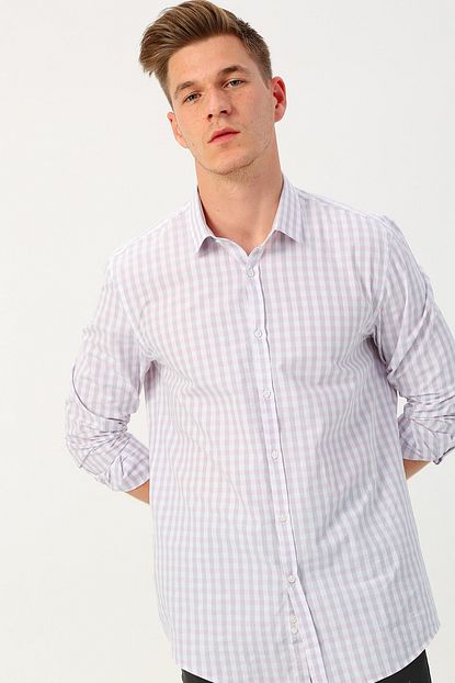 Cotton Bar Erkek Pembe Gomlek 503184167 Boyner Trendyol