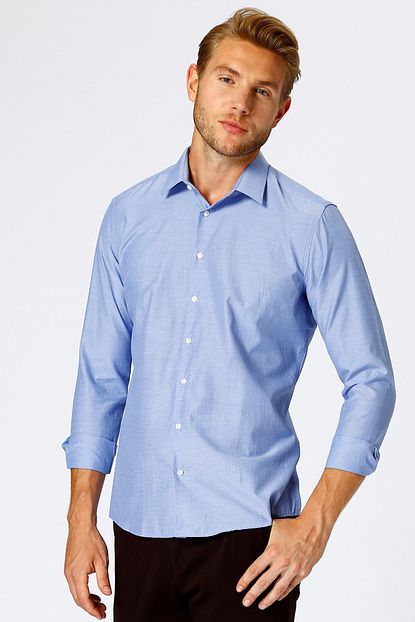 Fabrika Erkek Mavi Gomlek 502851268 Boyner Trendyol