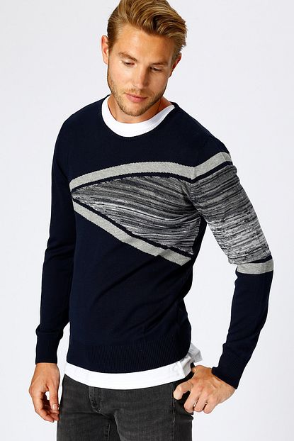 T Box Erkek Lacivert Kazak 502953008 Boyner Trendyol