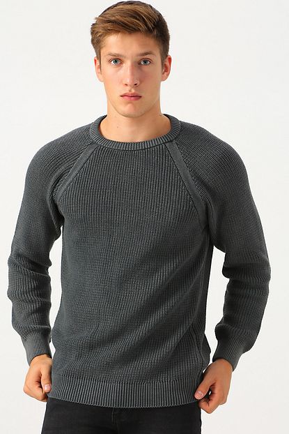 North Of Navy Erkek Antrasit Kazak 503760238 Boyner Trendyol