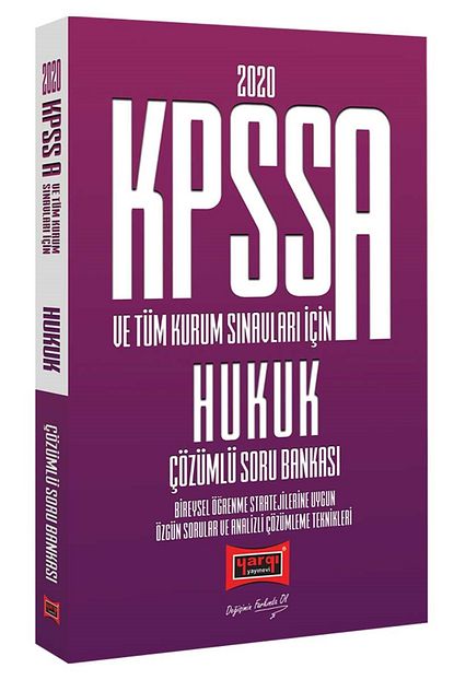 Yargi Yayinevi Yargi Yayinlari 2020 Kpss A Grubu Ve Tum Kurum Sinavlari Icin Hukuk Cozumlu Soru Bankasi Trendyol