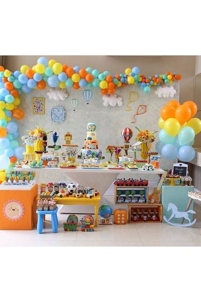Meri Parti 100 Adet Konsept Parti Metalik Balon Ve Balon Zinciri Yaz Partileri Dogum Gunu Trendyol