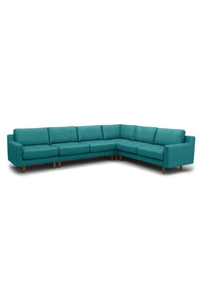 Normod Modsy 330 Cm X 253 Cm Moduler Koltuk Kadife Kumas Ceviz Ayak Trendyol