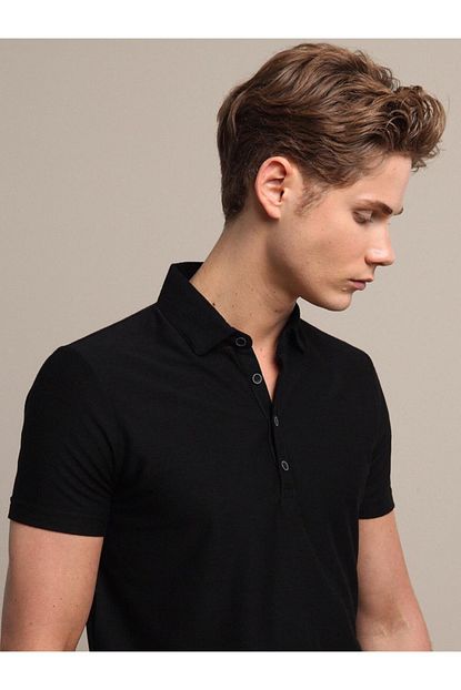 Kip Erkek Siyah Jakarli Orme T Shirt Kp10120436 Trendyol