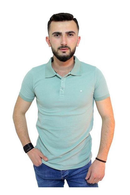 Baros Erkek Su Yesili Polo Yakali T Shirt Trendyol